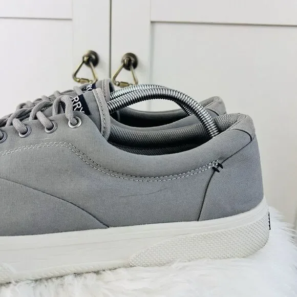 Sperry Halyard CVO Plushstep Gray Canvas Sneakers Preppy Shoes - Mens Size 12 - Picture 3 of 8